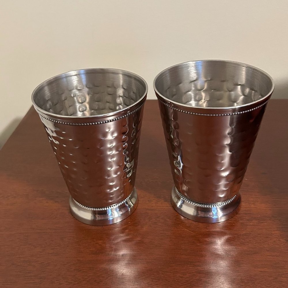Hammered Silver Finish Julep Cup- set of 2 Never used